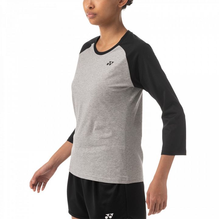 Yonex Ladies T-Shirt Long Sleeve 16580 Gray / Black